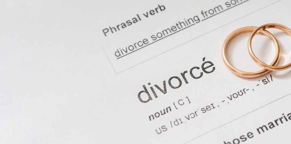 picture of the word divorce in the dictionary